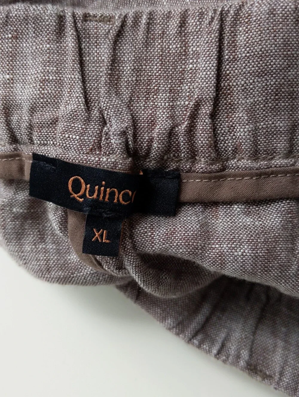 Quince 100% Linen Pants Taupe Brown Women's XL